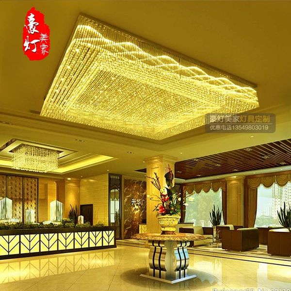 simple and modern high-end l lobby lobby jewelry store sandpan area rectangular crystal ceiling lamp
simple and modern high-end l lobby lobby jewelry store sandpan area rectangular crystal ceiling lamp