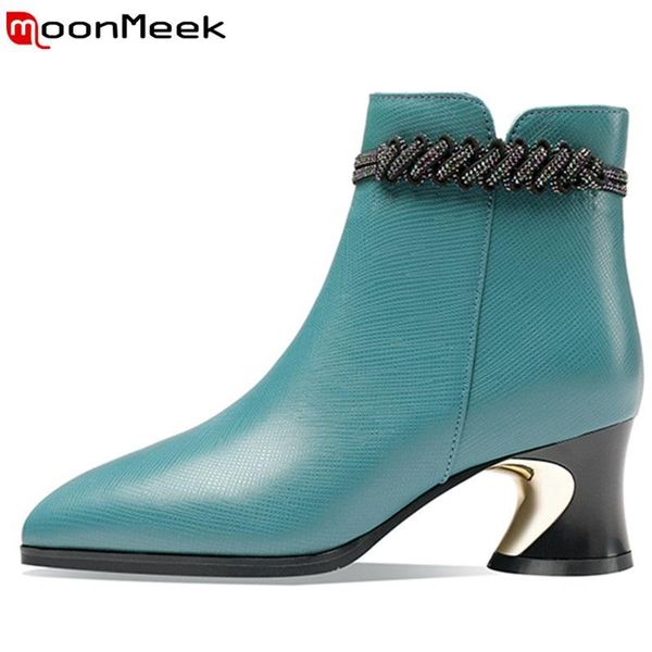 boots moonmeek 2022 arrival zipper women winter fashion modern shoes with fur genuine leather simple ankle, Black
boots moonmeek 2022 arrival zipper women winter fashion modern shoes with fur genuine leather simple ankle, Black