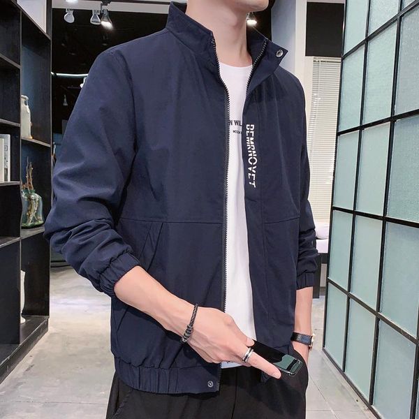 men's jackets fashion solid color jacket youth wearing embroidered with standing collar casual, Black;brown
men's jackets fashion solid color jacket youth wearing embroidered with standing collar casual, Black;brown