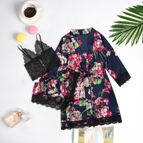 2021 women pajamas set lace bralette striped bathrobe nightwear sleepwear suits satin pajamas women pijama mujer shorts, Black;red
2021 women pajamas set lace bralette striped bathrobe nightwear sleepwear suits satin pajamas women pijama mujer shorts, Black;red
