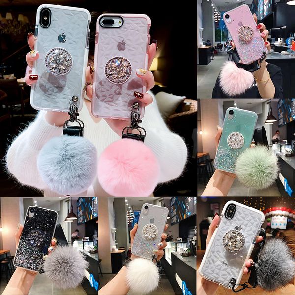 luxury diamond cute hair ball lanyard bracket soft case for iphone 12pro 11 pro max 7 x xr xs 8 6s plus for samsung note 10 s10
luxury diamond cute hair ball lanyard bracket soft case for iphone 12pro 11 pro max 7 x xr xs 8 6s plus for samsung note 10 s10