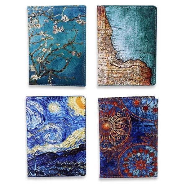 card holders starry sky passport cover portable pu leather travel wallet landscape holder case for id passports storage bag, Brown;gray
card holders starry sky passport cover portable pu leather travel wallet landscape holder case for id passports storage bag, Brown;gray