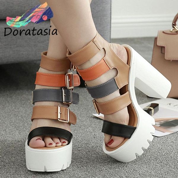 sandals doratasia trendy leisure buckle abkle open toe women's mixed color high heel desugn casual luxury quality shoes woman, Black
sandals doratasia trendy leisure buckle abkle open toe women's mixed color high heel desugn casual luxury quality shoes woman, Black