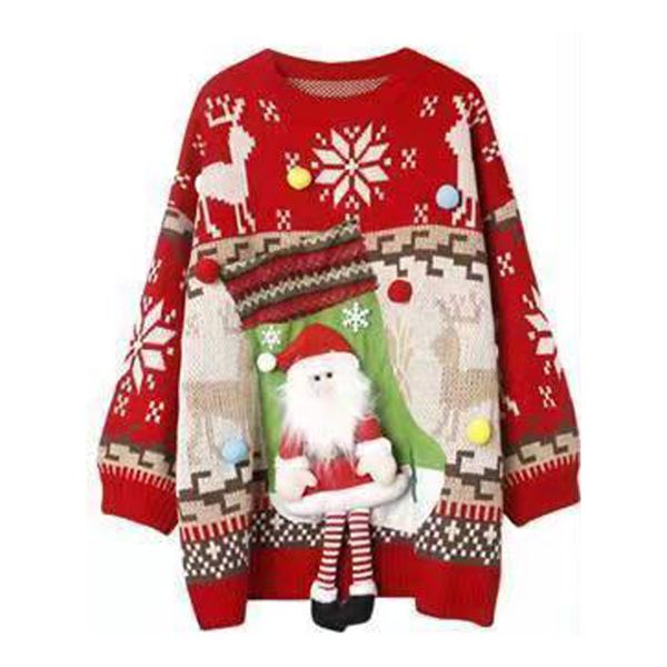 21ss fashion retro christmas bear crew neck sweater designer men and women spring and autumn loose lazy couple knit tide s-2xl, White;black
21ss fashion retro christmas bear crew neck sweater designer men and women spring and autumn loose lazy couple knit tide s-2xl, White;black