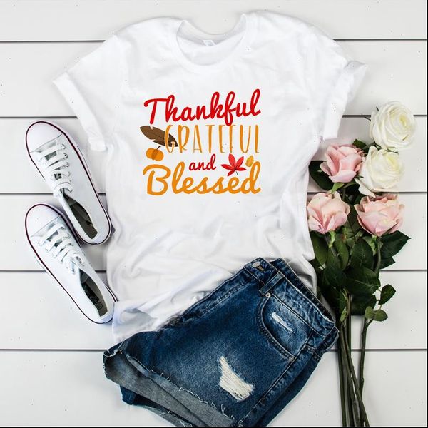 women lady t shirt thankful grateful blessed thanksgiving printed tshirt ladies tee shirt female clothes graphic t shirt, White
women lady t shirt thankful grateful blessed thanksgiving printed tshirt ladies tee shirt female clothes graphic t shirt, White
