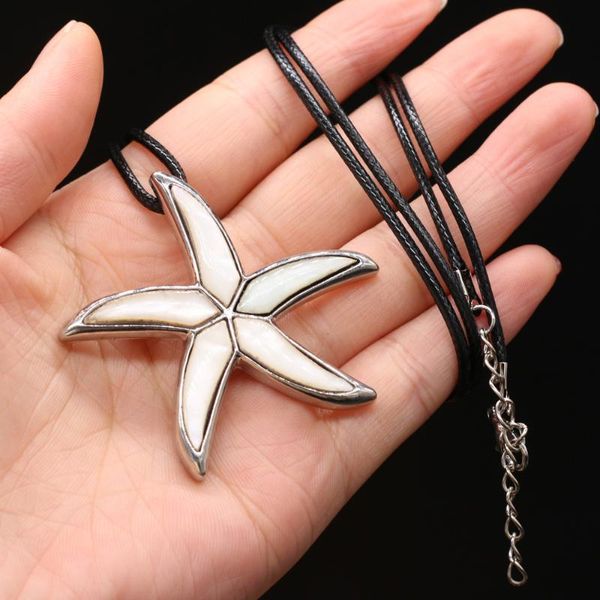 pendant necklaces selling natural shell starfish exquisite necklace jewelry chain length 55+5cm size 55x55mm, Silver
pendant necklaces selling natural shell starfish exquisite necklace jewelry chain length 55+5cm size 55x55mm, Silver