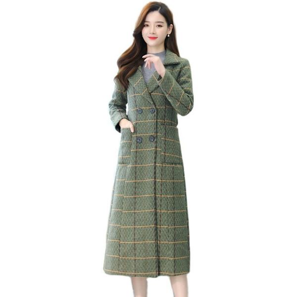 women's wool & blends woolen jacke long 2021 winter jackets female thickened korean plaid ladies over the knee slim slimming coat woman, Black
women's wool & blends woolen jacke long 2021 winter jackets female thickened korean plaid ladies over the knee slim slimming coat woman, Black
