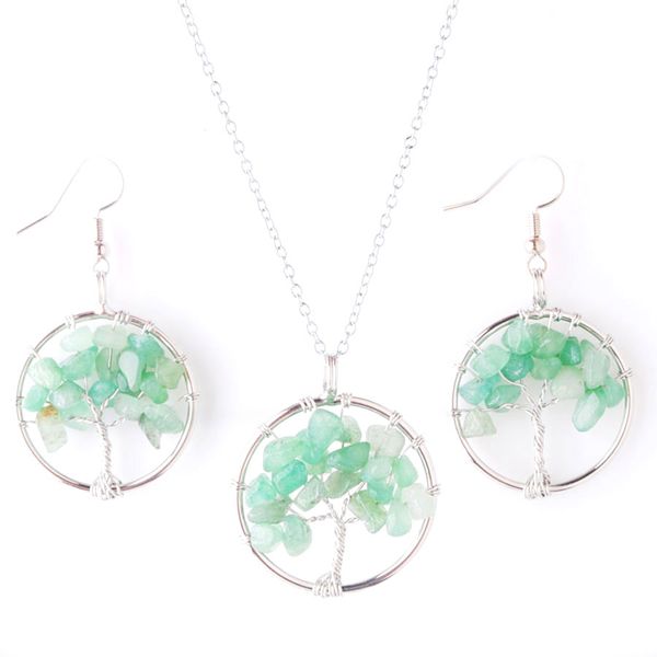 wojiaer reiki jewelry sets tree of life natural aventurine gem stone drop necklaces pendant earrings healing dq8006, Black
wojiaer reiki jewelry sets tree of life natural aventurine gem stone drop necklaces pendant earrings healing dq8006, Black