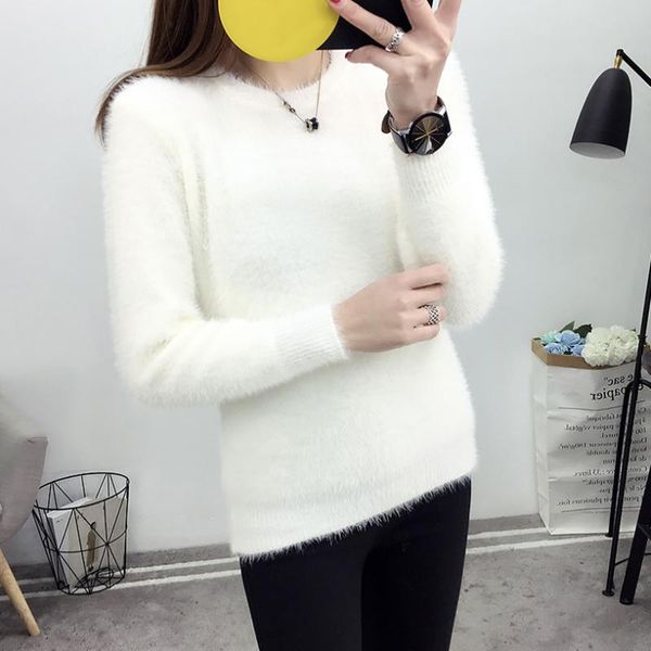 women's sweaters mohair fur knitted sweater pullovers women clothes 2021 winter fashion plush soft warm jumper female casual, White;black
women's sweaters mohair fur knitted sweater pullovers women clothes 2021 winter fashion plush soft warm jumper female casual, White;black