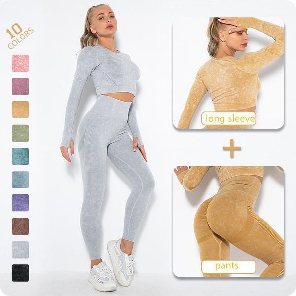 yoga outfit 2 pcs seamless women set workout gym long sleeve fitness crop high waist leggings sport push up clothing suits
yoga outfit 2 pcs seamless women set workout gym long sleeve fitness crop high waist leggings sport push up clothing suits