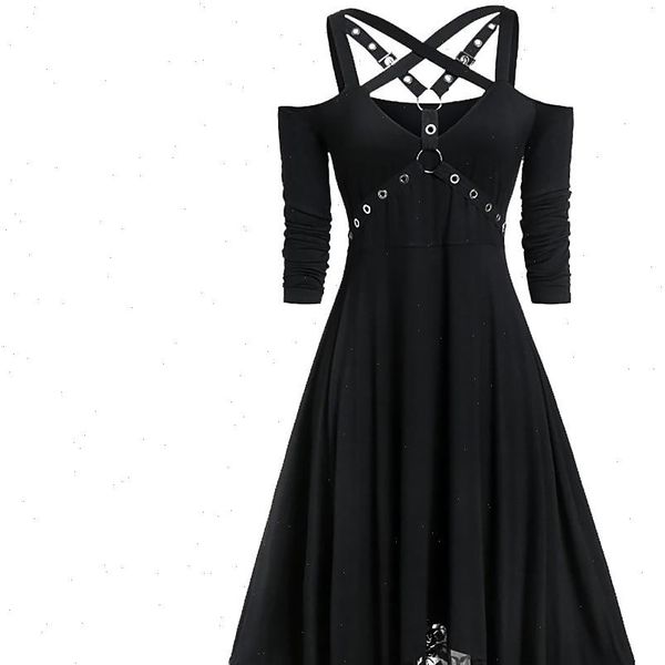 womens gothic halloween dress ladies simple casual dresses plus size strapless lace half sleeve gothic lace dress, Black;gray
womens gothic halloween dress ladies simple casual dresses plus size strapless lace half sleeve gothic lace dress, Black;gray