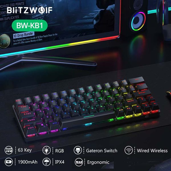 blitzwolf bw-kb1 wireless bluetooth-compatible keyboard gateron black switch rgb 63 keys layout nkro type-c mechanical gaming
blitzwolf bw-kb1 wireless bluetooth-compatible keyboard gateron black switch rgb 63 keys layout nkro type-c mechanical gaming