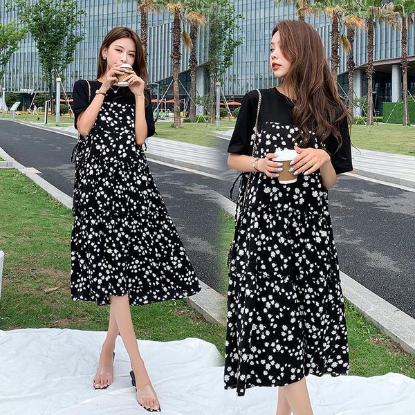 maternity dresses 48387# dress summer short sleeves korean style one piece layer look floral a line pregnant women plus size, White
maternity dresses 48387# dress summer short sleeves korean style one piece layer look floral a line pregnant women plus size, White