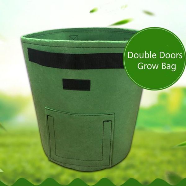 2pc non-woven fabric grow bags potato strawberry tomato aeration planting pot container bonsai growing bag with two double doors
2pc non-woven fabric grow bags potato strawberry tomato aeration planting pot container bonsai growing bag with two double doors