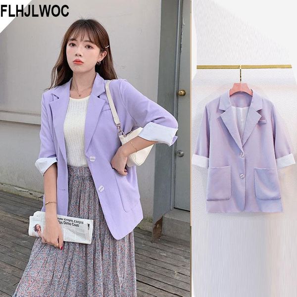 women's suits & blazers 2021 cute chic korea outerwear women fashion yellow pink purple sweet girls single breasted button coat, White;black
women's suits & blazers 2021 cute chic korea outerwear women fashion yellow pink purple sweet girls single breasted button coat, White;black