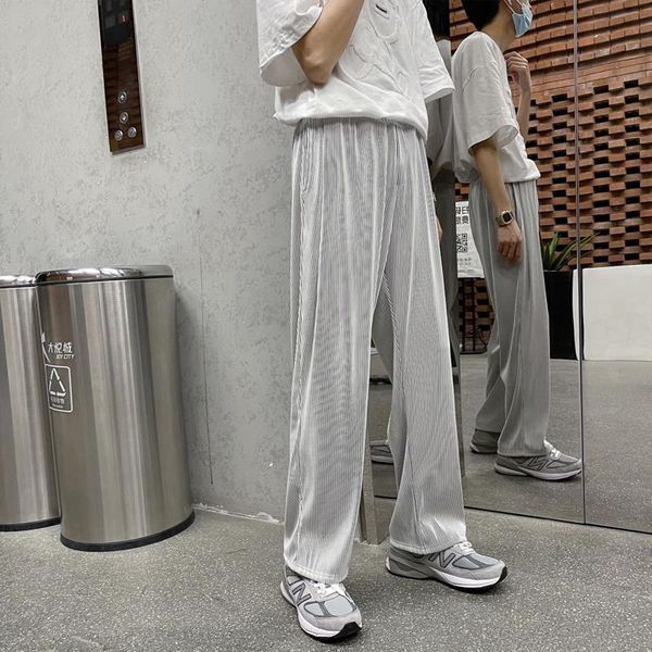 men's pants summer pleated fashion black gray casual men streetwear loose hip-hop wide-leg mens ice silk trousers
men's pants summer pleated fashion black gray casual men streetwear loose hip-hop wide-leg mens ice silk trousers