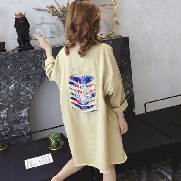 fashion casual 2021 spring loose dress new versatile korean shirt women's middle and long student jeans windbreaker thin coat luxury, Tan;black
fashion casual 2021 spring loose dress new versatile korean shirt women's middle and long student jeans windbreaker thin coat luxury, Tan;black