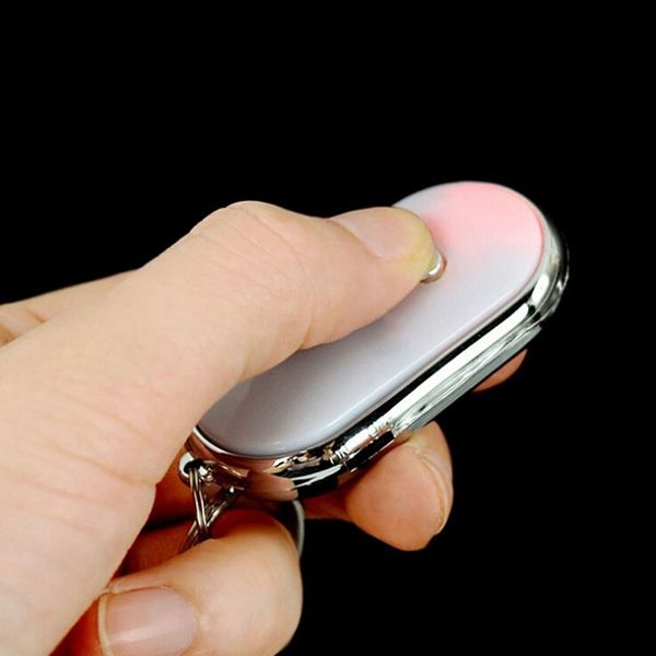 led anti-lost key finder find locator keychain whistle beep sound control torch 6*4.3cm, Silver
led anti-lost key finder find locator keychain whistle beep sound control torch 6*4.3cm, Silver