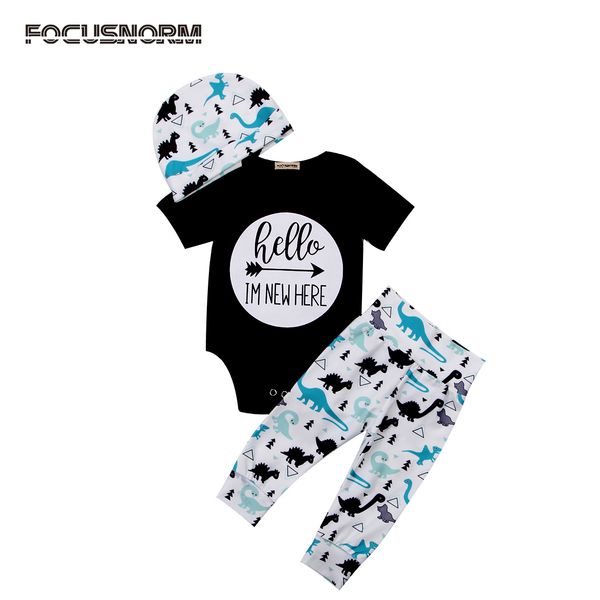 3pcs newborn baby kids boys short sleeves bodysuit + cartoon printed long pants + hat outfits clothes set, White
3pcs newborn baby kids boys short sleeves bodysuit + cartoon printed long pants + hat outfits clothes set, White