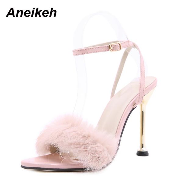 sandals aneikeh 2021 sweet stiletto heels patchwork artificial hair pointed toe elegant shoes for women's summer sexy, Black
sandals aneikeh 2021 sweet stiletto heels patchwork artificial hair pointed toe elegant shoes for women's summer sexy, Black