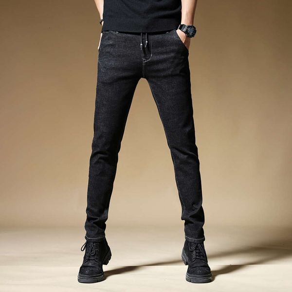 jeans slim autumn and winter new fashion brand men's casual stretch black straight versatile trend pantswinter, Blue
jeans slim autumn and winter new fashion brand men's casual stretch black straight versatile trend pantswinter, Blue