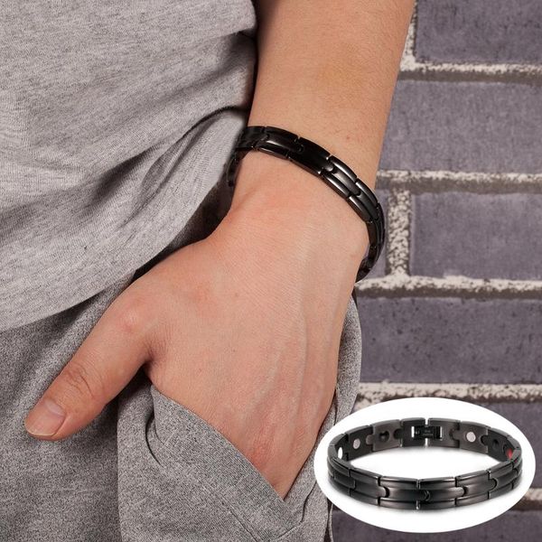 link, chain black magnetic bracelet men 11mm luxury stainless steel male germanium health energy benefits
link, chain black magnetic bracelet men 11mm luxury stainless steel male germanium health energy benefits
