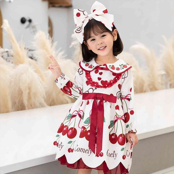 lolita girl autumn winter kids dress cherry printed baby princess infant birthday baptism ball gowns children clothes, Red;yellow
lolita girl autumn winter kids dress cherry printed baby princess infant birthday baptism ball gowns children clothes, Red;yellow