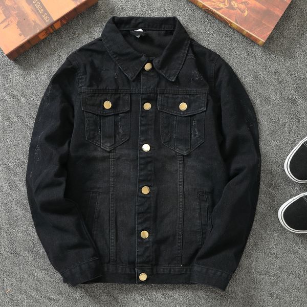 spring black autumn simple male fashion washed thin retro solid color denim jacket for men jean jackets x0na, Black;brown
spring black autumn simple male fashion washed thin retro solid color denim jacket for men jean jackets x0na, Black;brown