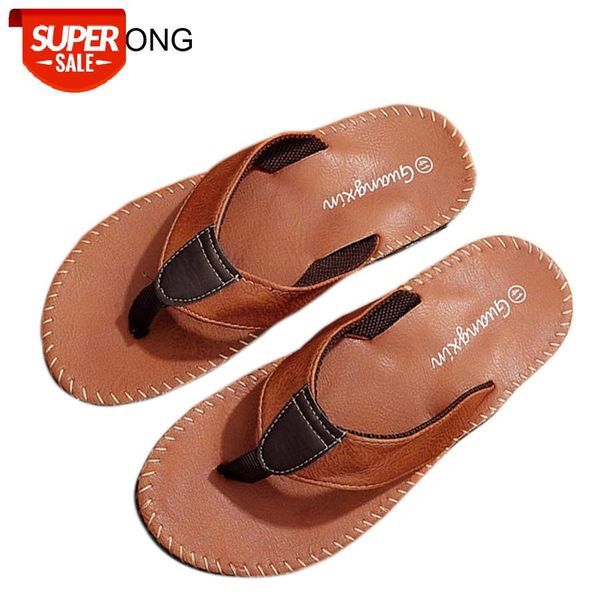 LCIZRONG Summer Fashion Leather Beach Flip Flops Male Sewing Black Flat Slippers Men Indoor Non-slip High Quality Zapatos Hombre #1411
LCIZRONG Summer Fashion Leather Beach Flip Flops Male Sewing Black Flat Slippers Men Indoor Non-slip High Quality Zapatos Hombre #1411