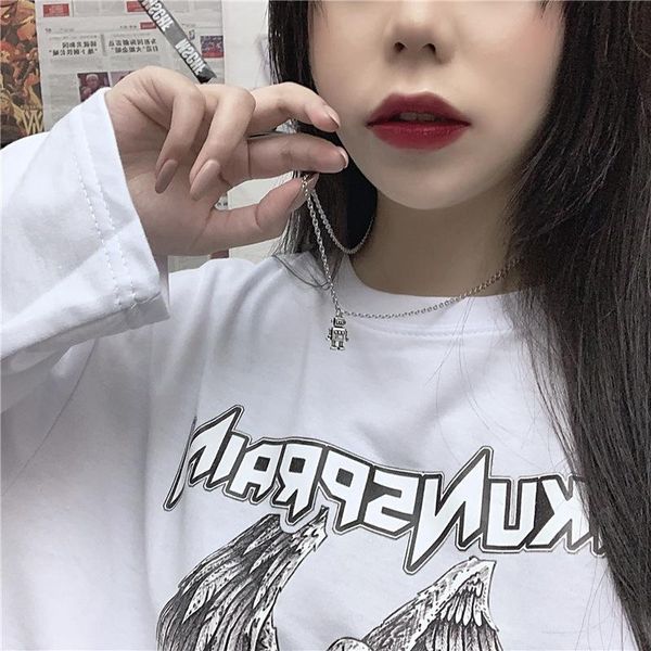 pendant necklaces 1pc fashion cute childlike retro distressed mini robot necklace men and women tide jumping di hip hop for, Silver
pendant necklaces 1pc fashion cute childlike retro distressed mini robot necklace men and women tide jumping di hip hop for, Silver