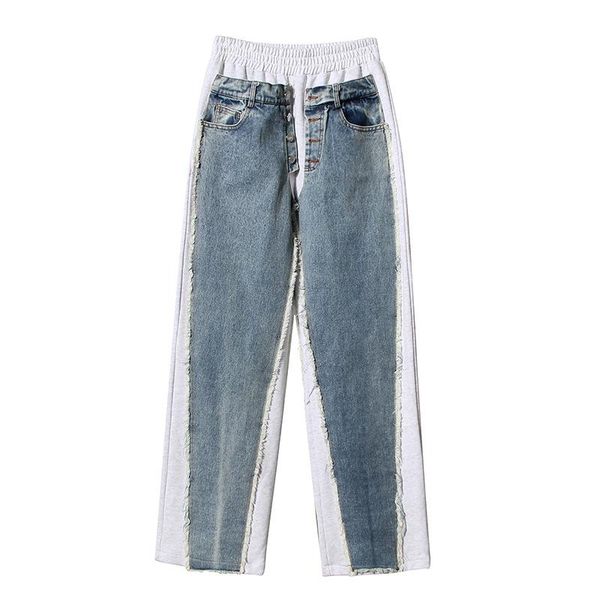 women's jeans 2021 summer design and knitted denim trousers lady casual contrast color loose girls wide-leg pants, Blue
women's jeans 2021 summer design and knitted denim trousers lady casual contrast color loose girls wide-leg pants, Blue