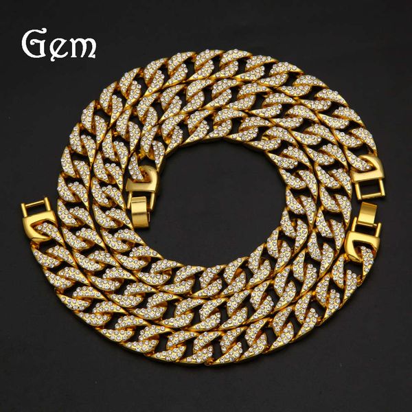 popular hip hop new diamond inlaid men's cuba necklace bracelet set accessories, Silver
popular hip hop new diamond inlaid men's cuba necklace bracelet set accessories, Silver