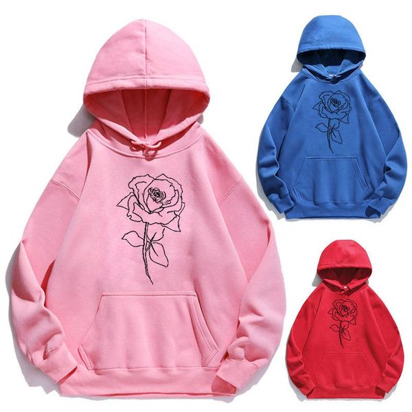 women's hoodies & sweatshirts women hoodie sketch rose printed fleece long sleeve loose sweatshirt with hat girls pullovers winter, Black
women's hoodies & sweatshirts women hoodie sketch rose printed fleece long sleeve loose sweatshirt with hat girls pullovers winter, Black