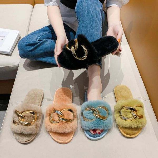 slippers fashion women's fur outer wear flat-bottomed flip-flops shoes comfortable, Black
slippers fashion women's fur outer wear flat-bottomed flip-flops shoes comfortable, Black
