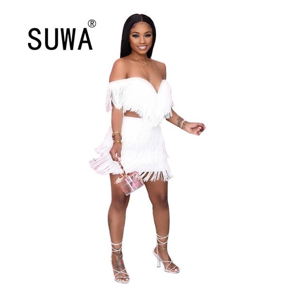 party women white tassel two piece sets ladies slash neck off shoulder backless crop high waist mini bodycon skirts 210525
party women white tassel two piece sets ladies slash neck off shoulder backless crop high waist mini bodycon skirts 210525