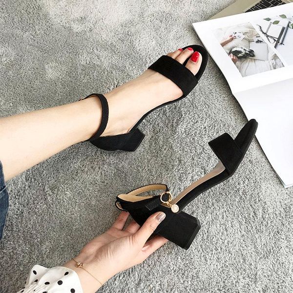 2021 summer new women's sandals female students buckle high heels 4.5cm female thick heel shoes pink sandals for women, Black
2021 summer new women's sandals female students buckle high heels 4.5cm female thick heel shoes pink sandals for women, Black