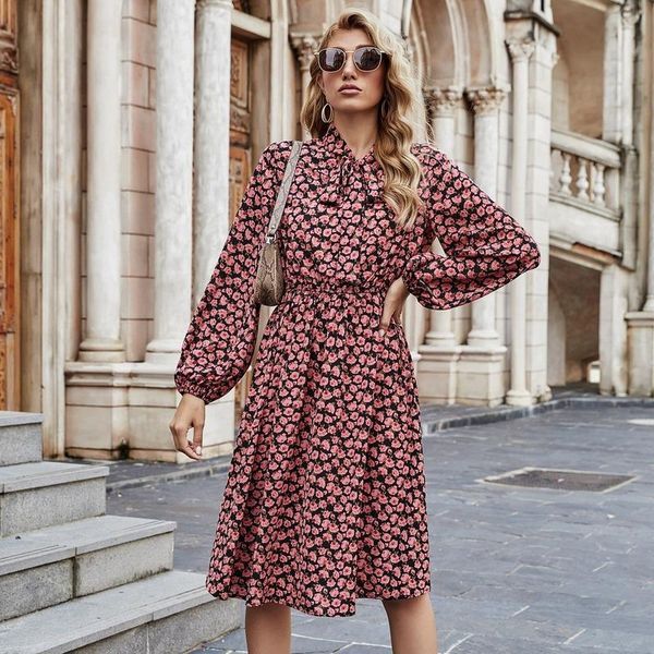casual dresses floral chiffon bowknot v neck woman dress elastic waist puff sleeve elegant lady basis winter streetwear mid long, Black;gray
casual dresses floral chiffon bowknot v neck woman dress elastic waist puff sleeve elegant lady basis winter streetwear mid long, Black;gray