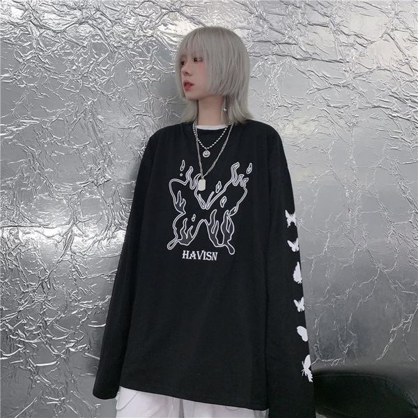 women's hoodies & sweatshirts spring and autumn korean harajuku style retro printing loose bf bottoming shirt thin black trend
women's hoodies & sweatshirts spring and autumn korean harajuku style retro printing loose bf bottoming shirt thin black trend