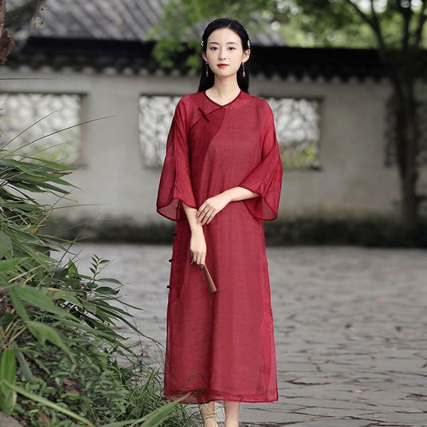 luxury casual dresses tea zen drs suit wine red modified cheongsam silk smoke wave of the remote l5577, Black;gray
luxury casual dresses tea zen drs suit wine red modified cheongsam silk smoke wave of the remote l5577, Black;gray