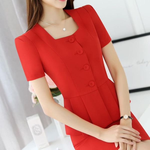 work dresses 2021 spring and summer style skirt suit female short-sleeved fashion two-piece solid color small wear, White;black
work dresses 2021 spring and summer style skirt suit female short-sleeved fashion two-piece solid color small wear, White;black