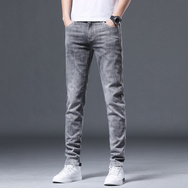 jean fashion jeans stretch spring thin men's casual slim micro elastic leg pants trendy, Blue
jean fashion jeans stretch spring thin men's casual slim micro elastic leg pants trendy, Blue
