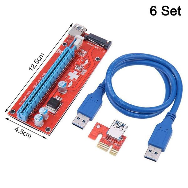6set ver007s pci-e riser card pci express pcie 1x 16x graphic pci-e riser extender usb3.0 cable 15pin sata for btc mining miner
6set ver007s pci-e riser card pci express pcie 1x 16x graphic pci-e riser extender usb3.0 cable 15pin sata for btc mining miner