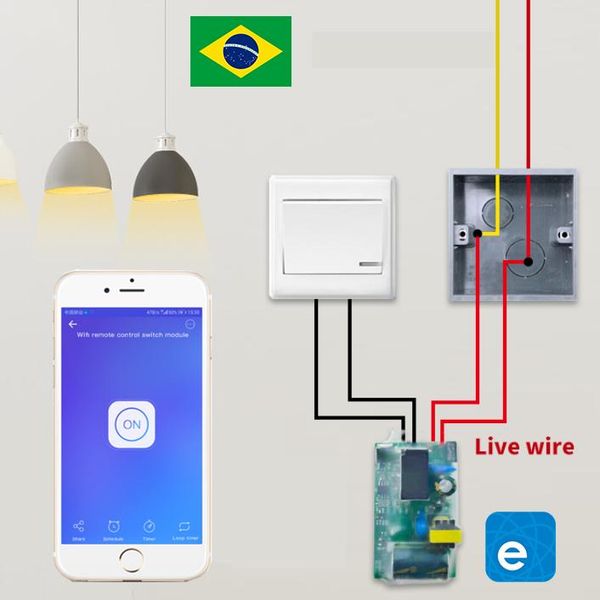 smart home control 5/1 pcs wifi remote ewelink switch module single live wire 100w universal light support alexa google ifttt
smart home control 5/1 pcs wifi remote ewelink switch module single live wire 100w universal light support alexa google ifttt