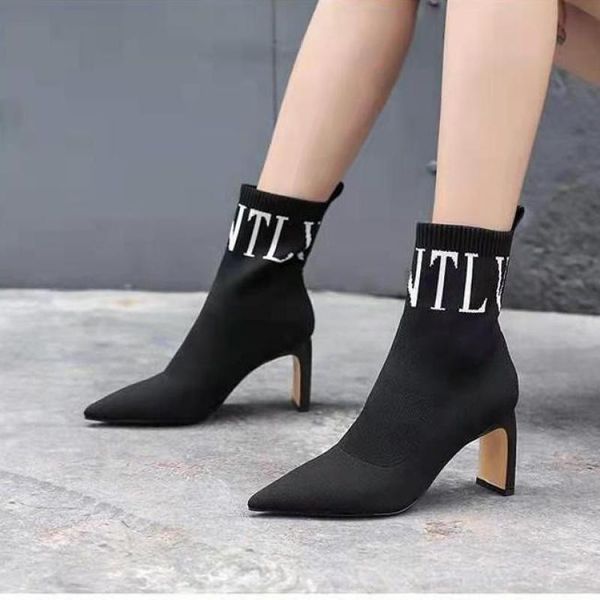 boots 2021 fashion autumn and winter casual elastic socks short female pointed high heel deal women shoes, Black
boots 2021 fashion autumn and winter casual elastic socks short female pointed high heel deal women shoes, Black