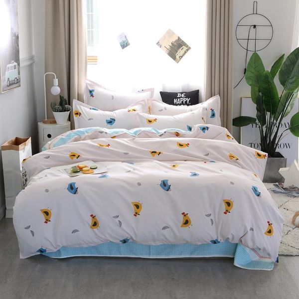 bedding sets happy chick cotton printed pillowcase quilt cover bed sheet size king four-piece set
bedding sets happy chick cotton printed pillowcase quilt cover bed sheet size king four-piece set