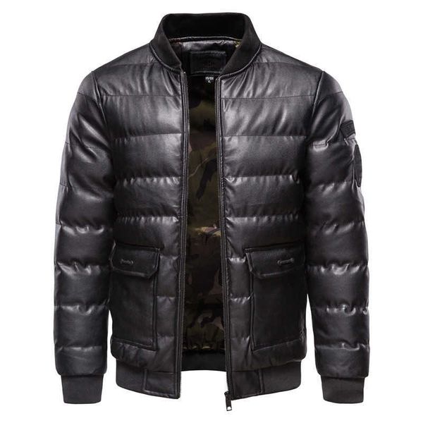 men's pu leather winter jacket, slim and casual, cotton pad, warm parker, new autumn series, Black
men's pu leather winter jacket, slim and casual, cotton pad, warm parker, new autumn series, Black