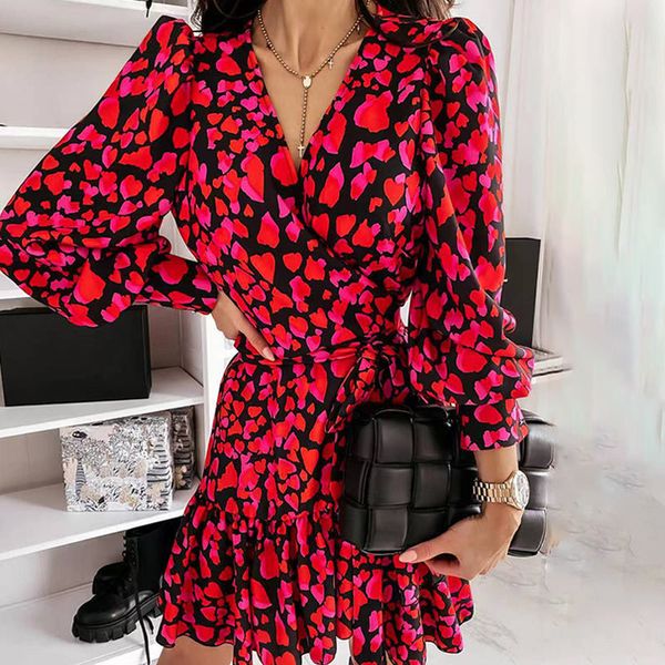 ruffles lantern sleeve lace up women's mini dress heart print v-neck high waist dresses female 2021 spring elegant lady vestidos x0521, Black;gray
ruffles lantern sleeve lace up women's mini dress heart print v-neck high waist dresses female 2021 spring elegant lady vestidos x0521, Black;gray