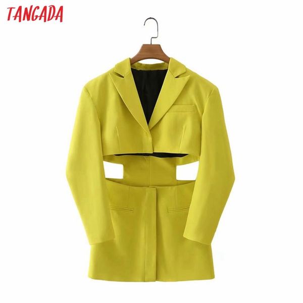 women's suits & blazers tangada women solid yellow hollow out blazer coat vintage notched collar pocket 2021 fashion female chic 2, White;black
women's suits & blazers tangada women solid yellow hollow out blazer coat vintage notched collar pocket 2021 fashion female chic 2, White;black