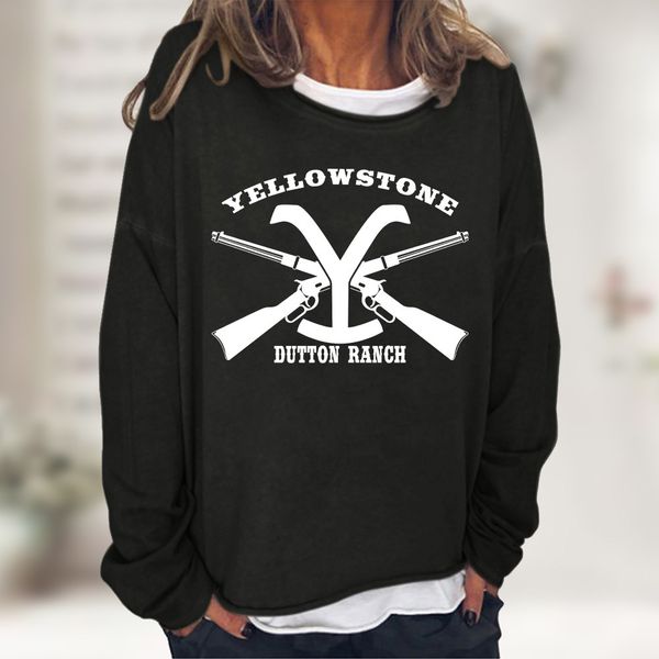 yellowstone lettered print casual loose crew neck sweater aw2021 women's wear, Black
yellowstone lettered print casual loose crew neck sweater aw2021 women's wear, Black