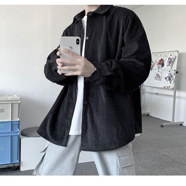 men's casual shirts fashion long-sleeved shirt autumn winter models solid color loose hong kong style trend student jacket, White;black
men's casual shirts fashion long-sleeved shirt autumn winter models solid color loose hong kong style trend student jacket, White;black